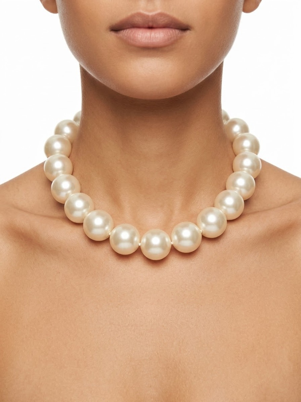Zara Cream Pearl Choker Necklace
